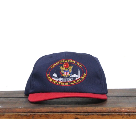 Vintage Trucker Hat Strapback Baseball Cap Carpenters Local 1145