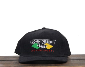 Vintage John Deere tracteurs Motorsports Roush Racing Chad Little #23 Nascar Trucker Hat Snapback Baseball Cap Made In USA