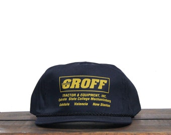 Vintage Groff Tractor & Equipment Case Tractoren Farm Equipment Dealer International Harvester Pennsylvania Trucker Hat Snapback Baseball Cap