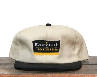 Vintage Harvest Partners Farmer Basf Crop Made In USA Trucker Hat Snapback Baseball Cap
