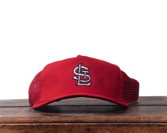 Vintage 80s St Louis Cardinals Cards Missouri MLB Snapback Mesh Back Trucker Hat Baseball Cap