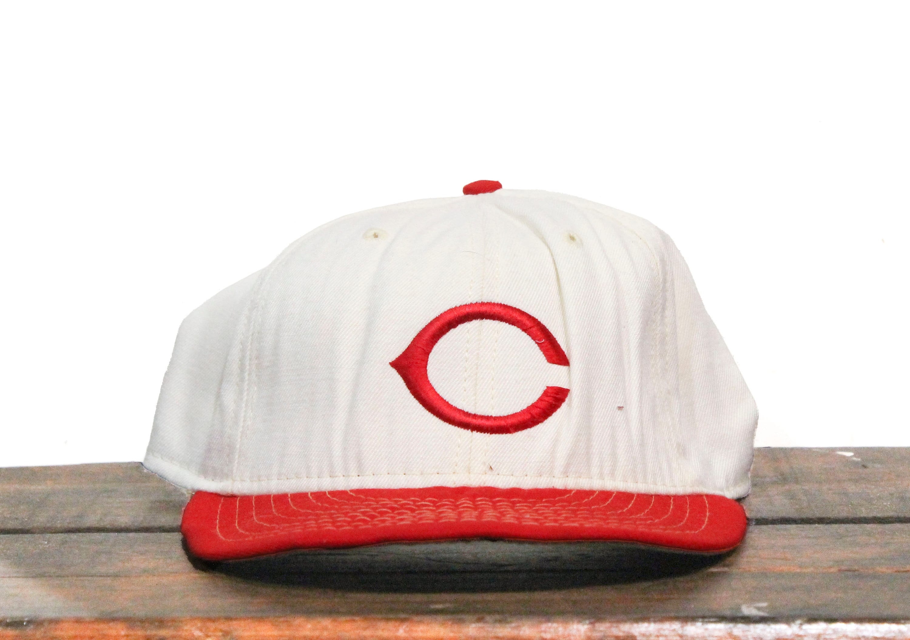 Vintage 80s Cincinnati Reds MLB Ohio Annco American Needle Fitted Hat  Baseball Cap 7 1/2 Made In USA