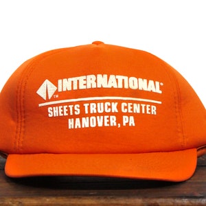 Vintage Trucker Hat Snapback Baseball Cap Sheets Truck Center International Dealership Hanover PA Pennsylvania Semi Truck 18 Wheeler Big Rig