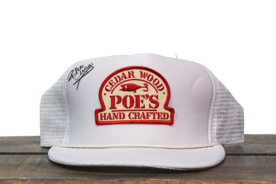 Vintage Poes Hand Crafted Cedar Wood Lures Fishing Angler Fisherman Trucker  Hat Snapback Baseball Cap Patch -  Canada