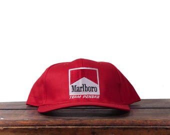 Vintage 90s Red Marlboro Challenge Cigarettes Tobacco Sports Cap