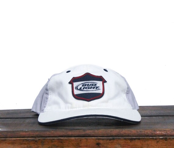 Casquette De Baseball Bud Light Homme Adjustable Blanche Bleu Avec Logo