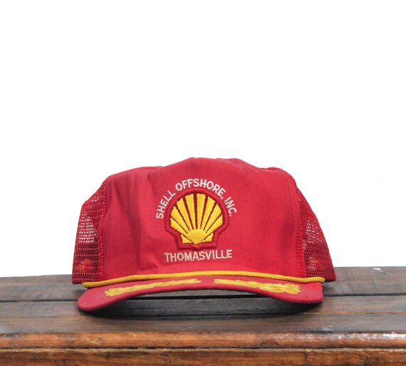 帽子 Shell Subsea Completions Team Cap Vintage Trucker Hat Strapback Baseball Cap Shell Offshore Inc