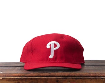 Vintage Small 90s Philadelphia Phillies Sports Specialties Wool Fitted Hat Baseball Cap 7 1/8