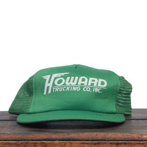 Weinlese-Trucker-Hut-Strapback-Baseballmütze Howard Trucking Co Inc Versand Hauling Transport Freight Lines Ohio Midwest