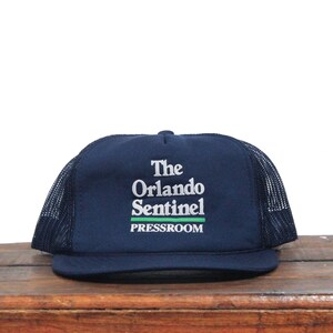 Vintage The Orlando Sentinel Newspaper Florida Paper Pressroom Giornalista Leggendo Notizie Snapback Trucker Hat Baseball Cap