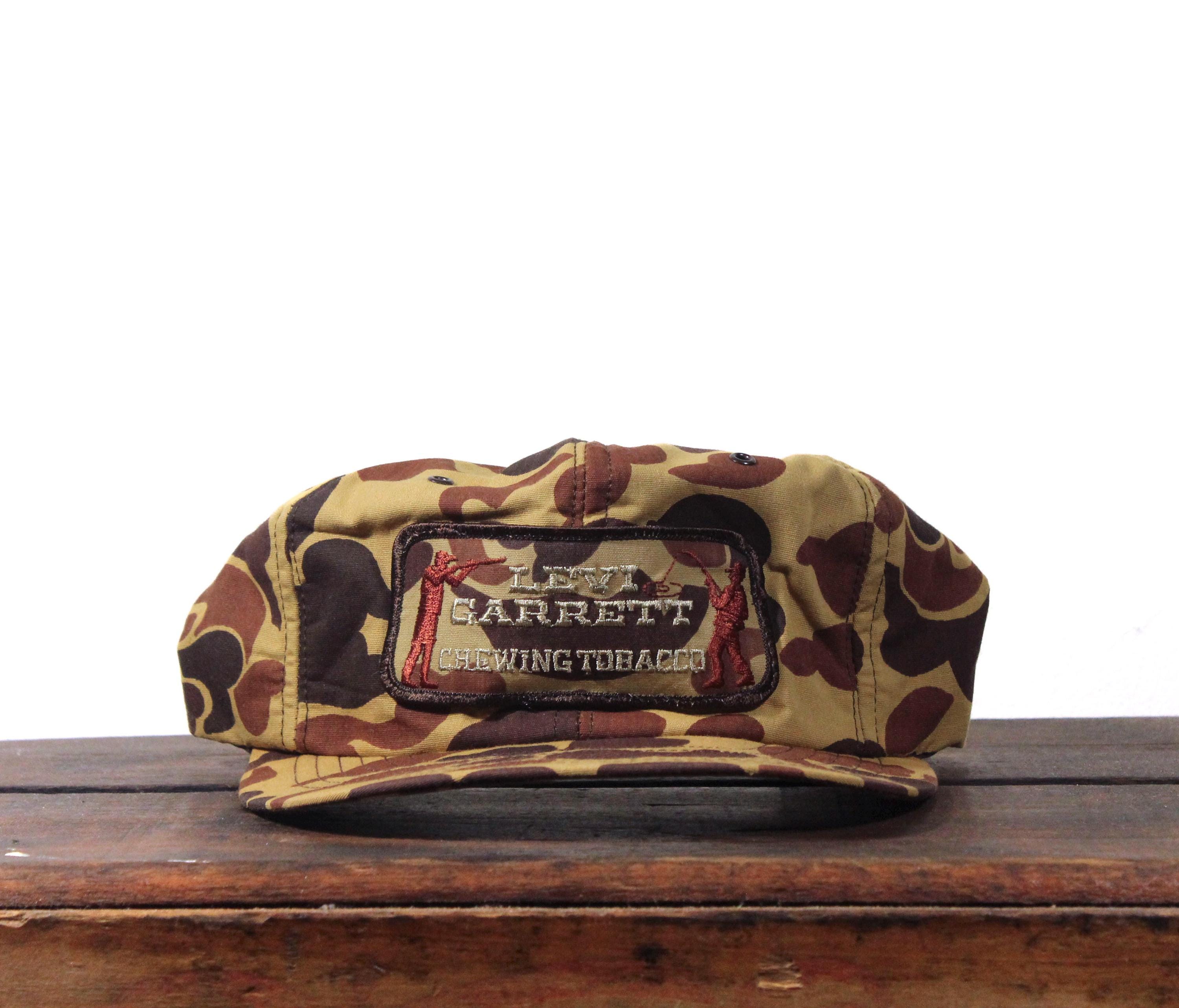 Vintage 80s Levi Garrett Chewing Tobacco Hunter's Choice Dip Duck Camo  Camouflage Hunting Trucker Hat Snapback Baseball Cap Patch USA Made