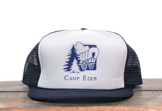 Vintage Trucker Hat Snapback Baseball Cap Camp Ed… - image 1