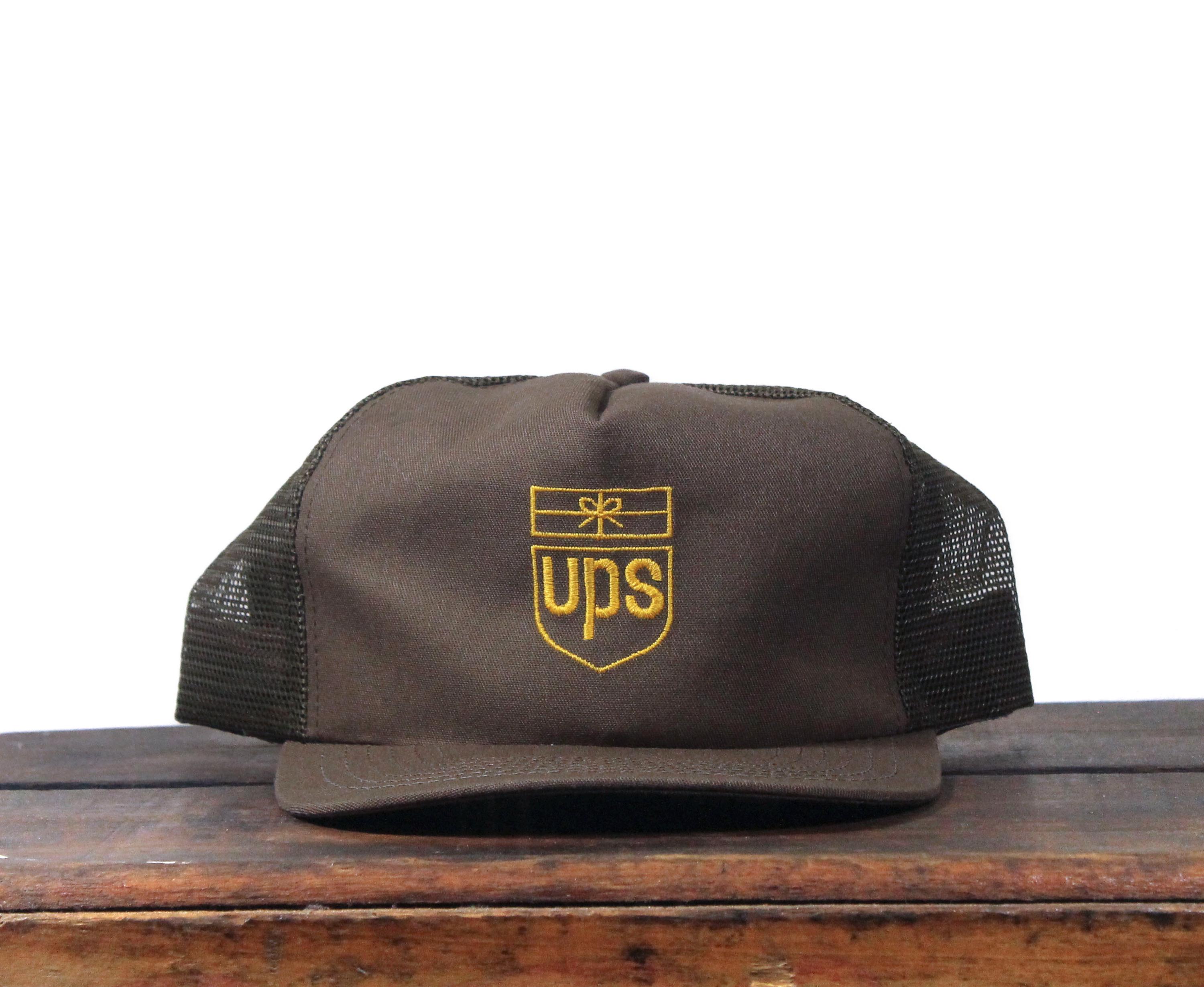 UPS ブラウンキャップ スナップバック　80s ビンテージ UPS ブラウンキャップ スナップバック 80s ビンテージ - メルカリ