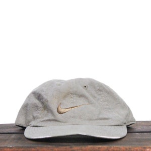 Vintage Distressed 90s Minimal Washed Out Nike ACG All Conditions Gear Athletic Apparel Logo Unstructured Strapback Hat Baseball Cap
