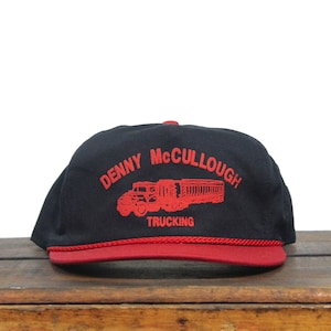 Vintage Trucker Hat Snapback Baseball Cap Denny McCullough Trucking Freight Shipping Hauling Transport