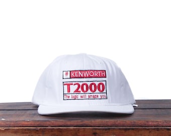 Czapka bejsbolówka z paskiem z lat 90. Kenworth T2000, salon sprzedaży ciężarówek o dużej ładowności, 18-kołowy samochód ciężarowy, ciężarówka, transport