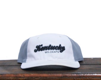 Vintage Y2K UK University Of Kentucky Wildcats NCAA Script College Sports Strapback Hat Baseball Cap