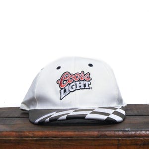 Vintage 90er Jahre Coors beleuchten die silberne Kugel Bankett Bier Colorado Rockies Karierte Krempe Racing Snapback Hut Baseballkappe