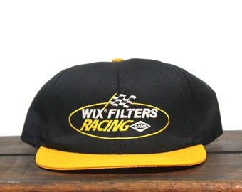 Vintage Wix Filters Racing Auto Parts Garage Mechanic Nascar Snapback Hat Baseball Cap Made In USA