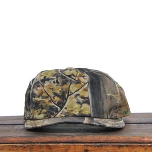 Vintage Blank Tree Woodland Camo Camouflage Hunting Trucker Hat Snapback Baseball Cap Made In USA