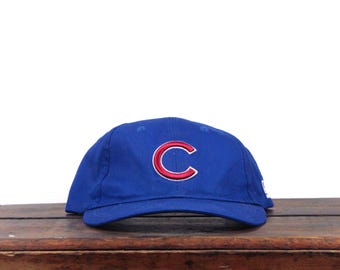 Vintage Chicago Cubs C Logo MLB Illinois Strapback Hat Baseball Cap