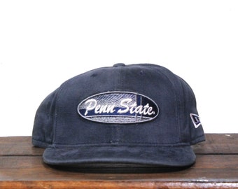 Vintage 90s Penn State University Nittany Lions PSU College School NCAA New Era Strapback Hat Baseball Cap