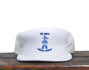 Vintage Cal Smith Country Singer Country Bumpkin Song Album Music Concert Tour Merch Trucker Hat Snapback Baseball Cap
