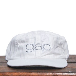 Vintage 90s Bedazzled Logo White Gap Clothing Brand Unstructured Strapback Hat Baseball Cap