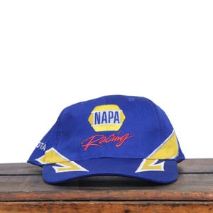 Vintage Napa Racing Auto Parts Store Nascar Racing Toyota Michael Waltrip Mechanic Strapback Hat Baseball Cap