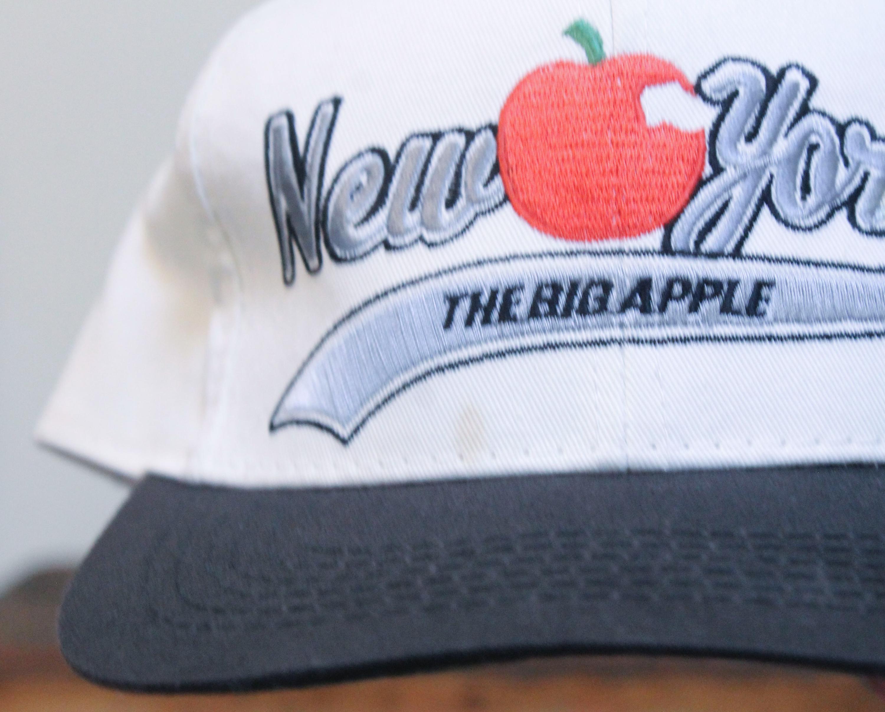 Mighty Fine Women\'s NYC Big Apple Embroidered Strapback Cap Hat 100% Cotton Vintage 90s New York City the Big Apple NYC Tourist Brooklyn  main image 3