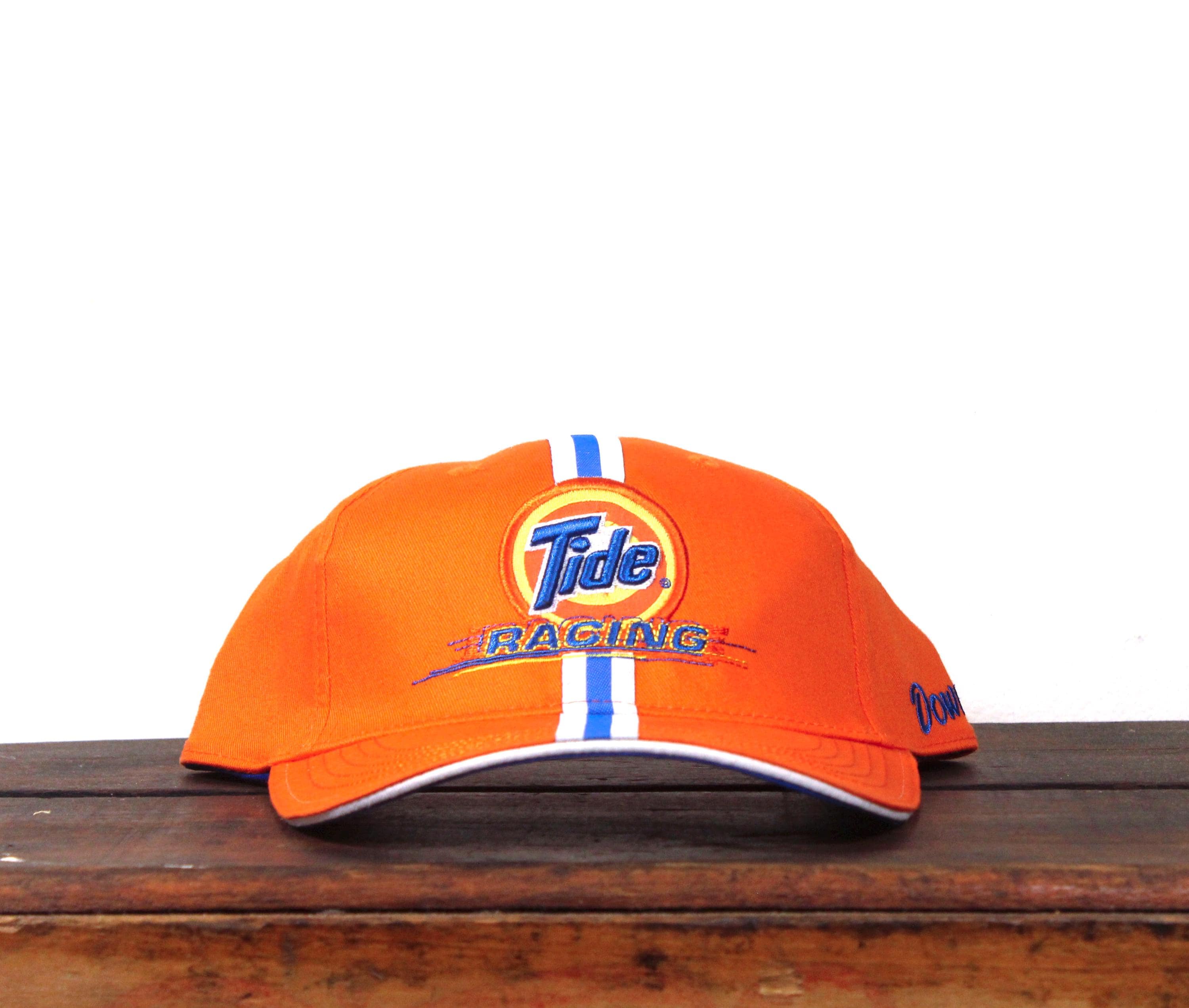 Vintage 90s Strapback Hat Baseball Cap Tide Racing Team Downy