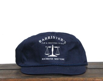 Vintage Barrister's Pub & Meeting Place Dive Bar Beer Drinking Rochester NY New York Snapback Trucker Hat Baseball Cap