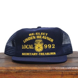 Casquette de camionneur Teamsters Teamsters Local 992 Élection Lobbying Politique Têtes de cheval Union syndicale Solidarité vintage États-Unis