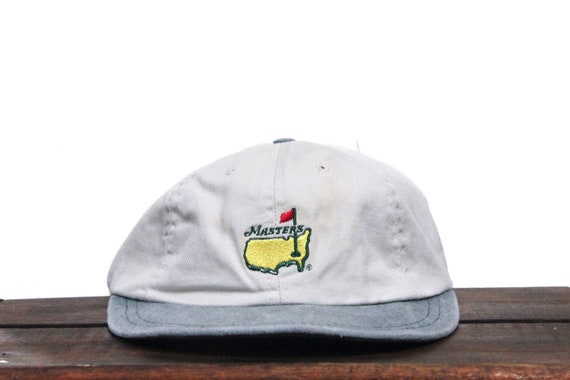 Vintage 90s Washed Out Masters Golf Tournament American Needle Long Bill  Brim Fishing Unstructured Strapback Hat Baseball Cap 