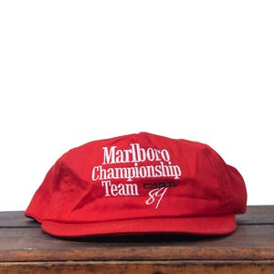 Vintage 1989 Marlboro Championship Team Indy Car Racing CART Open Wheel Cigarettes Tobacco Trucker Hat Snapback Baseball Cap Made In USA