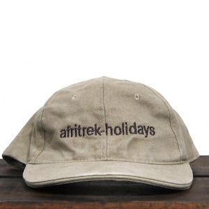 Vintage 90s Washed Out Strapback Hat Baseball Cap Afritrek Holidays African Safaris Jungle Animal Tour