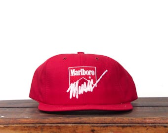 Vintage 80s Red Corduroy Marlboro Cigarettes Tobacco Sports