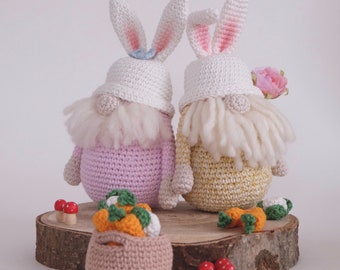 Crochet Amigurumi Gnomo de Pascua PATRÓN SÓLO PDF Tutorial peluche decoración