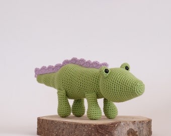 Crochet Amigurumi Crocodile PATTERN ONLY PDF Download Childrens Gift Stuffed Animal Toy