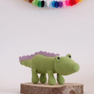 Crochet Amigurumi Crocodile PATTERN ONLY PDF Download Childrens Gift Stuffed Animal Toy image 1