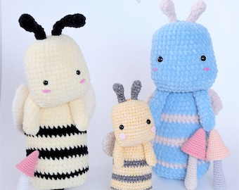 Amigurumi Bee PATTERN. Crochet Bee Pattern. Crochet Plush Pattern. Chenille Bee.