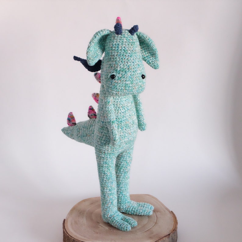 Crochet Amigurumi Dragon PATTERN ONLY PDF Download Stuffed Animal Diy Tutorial image 9