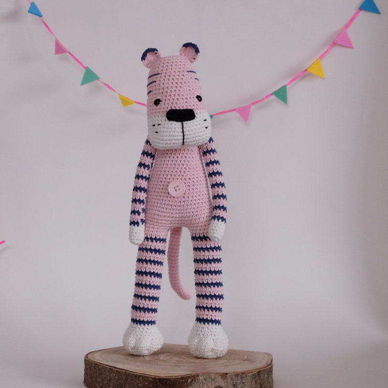 Amigurumi PATTERN Smudge the Tiger Crochet PDF Download diy Stuffed Animal Toy image 5