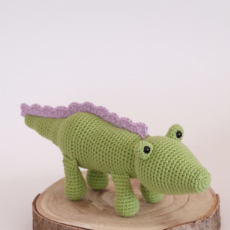 Crochet Amigurumi Crocodile PATTERN ONLY PDF Download Childrens Gift Stuffed Animal Toy image 8