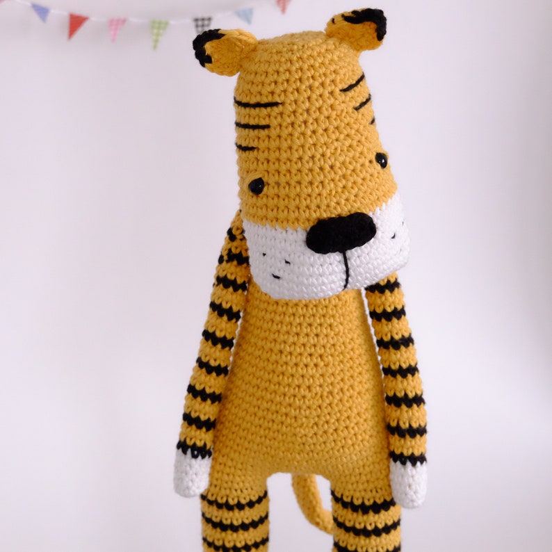 Amigurumi PATTERN Smudge the Tiger Crochet PDF Download diy Stuffed Animal Toy image 6