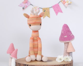 Crochet Giraffe PATTERN ONLY Toy Stuffed Animal DIY. Amigurumi Giraffe.