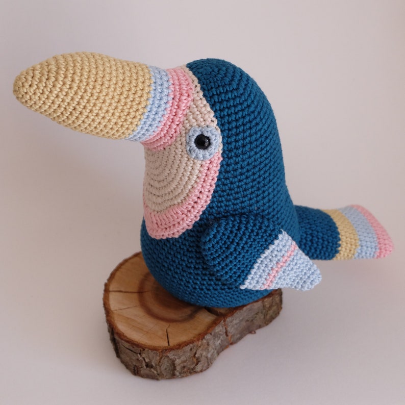 Amigurumi Crochet Toucan Bird PATTERN ONLY Pdf Download Stuffed Animal Toy image 3