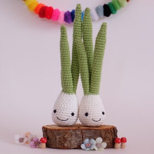 Crochet PATTERN Amigurumi Spring Onion Vegetable crochet patterns