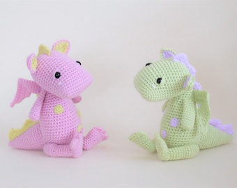 Amigurumi PATTERN  Bobby the baby Dragon Crochet PDF Instant Download Stuffed Animal