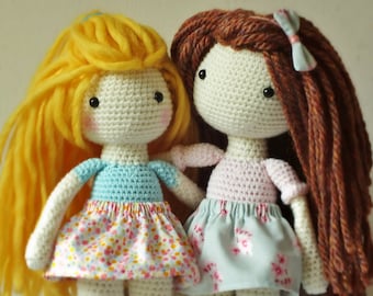 Crochet Amigurumi Doll PATTERN ONLY PDF Instant Download Childrens Gift Crochet Pattern